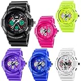Unisex Fashion Sport Watch Analog/Digital Water Resist Dual Time Multifunction Alarm Led Wristwatch 0966