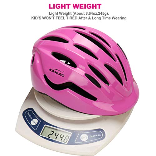 KAMUGO Bike Helmet Kids Toddler, Girls and Boys Bike Helmet Adjustable