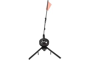 HOODANCOS Portable Foldable Black Ice Fishing Tip-Up Flag, Professional Ice Fishing Gear for Winter Anglers