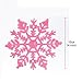 Saim Set of 12 Snowflake Christmas Ornaments Winter Wedding Favor Birthday Party Theme Decoration for Girls - Iridescent Pink Glitter - 4