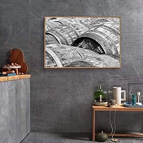 Floating Framed Canvas Wall Art for Living Room, Bedroom Black and White Landscape Canvas Prints for Home Decoration Ready to Hang - 16x24 inches