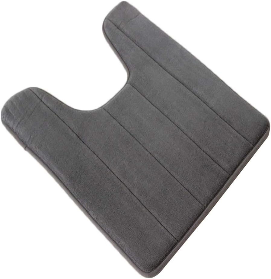 Hosaire 1 Pcs Non-slip Absorbent Pedestal Bath Mats,Soft Shower U-Shaped Memory Cotton Floor Mat Toilet Seat Pedestal Bathroom Mat,40 * 60CM