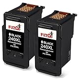 FUZOO (2 Black) Canon PG-240XL Remanufactured Ink Cartridge with Ink Level Used for CANON PIXMA MX472 452 392 512 432 522 532 459 372 374 434 439 514 MG3220 3520 2220 2120 4120 4122 3122 2140 4220