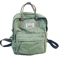 LuckyZ Backpacks Womens Casual Style Lightweight Cloth Canvas Backpack School Bag Travel Daypack Medium Handbag Purse, Green