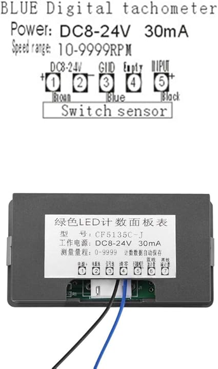 Digit Counter Dc 8 24v 4 Digit Led Digital Display 0 9999 Up Down Plus Minus Panel Counter Meter With Cable Red