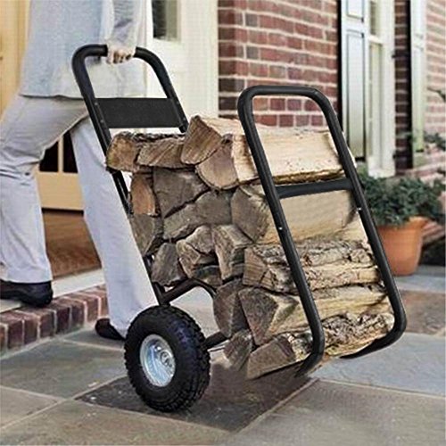 Buy Yaheetech Firewood Log Cart/Rack/Carrier, Rolling Firewood Rack