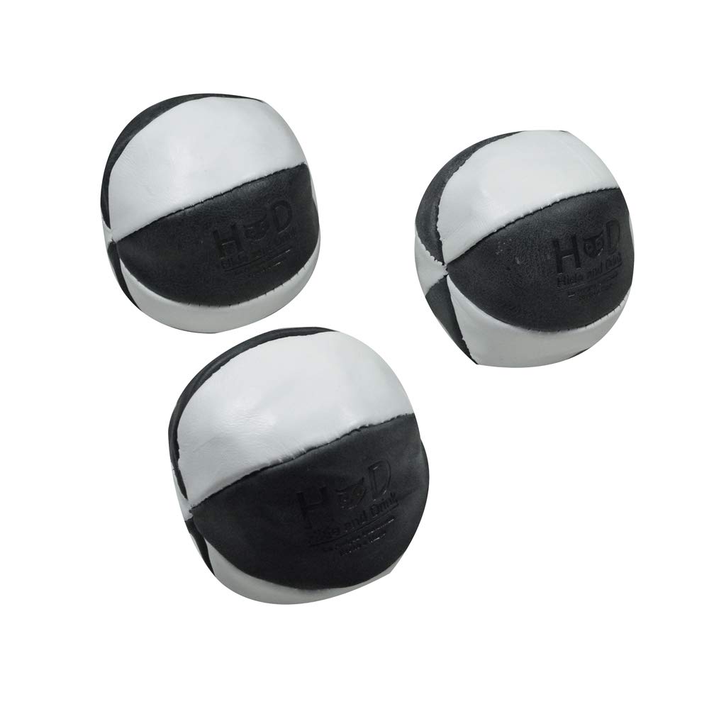 Hide & Drink, Set of 3 Juggling Balls, Equipment, Professional Style with Great Feel, Panel Design, Full Grain Leather, Handmade