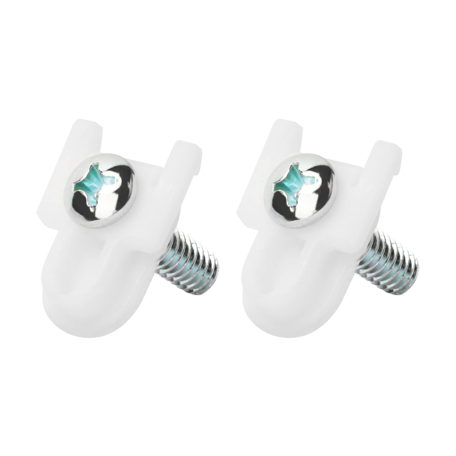Photo 1 of WR01X25070 Refrigerator Door Handle Mounting Stud Replacement GE Fridge Freezer Handle Fastener Assembly AP7175647 WR01X39781 White 2 Set