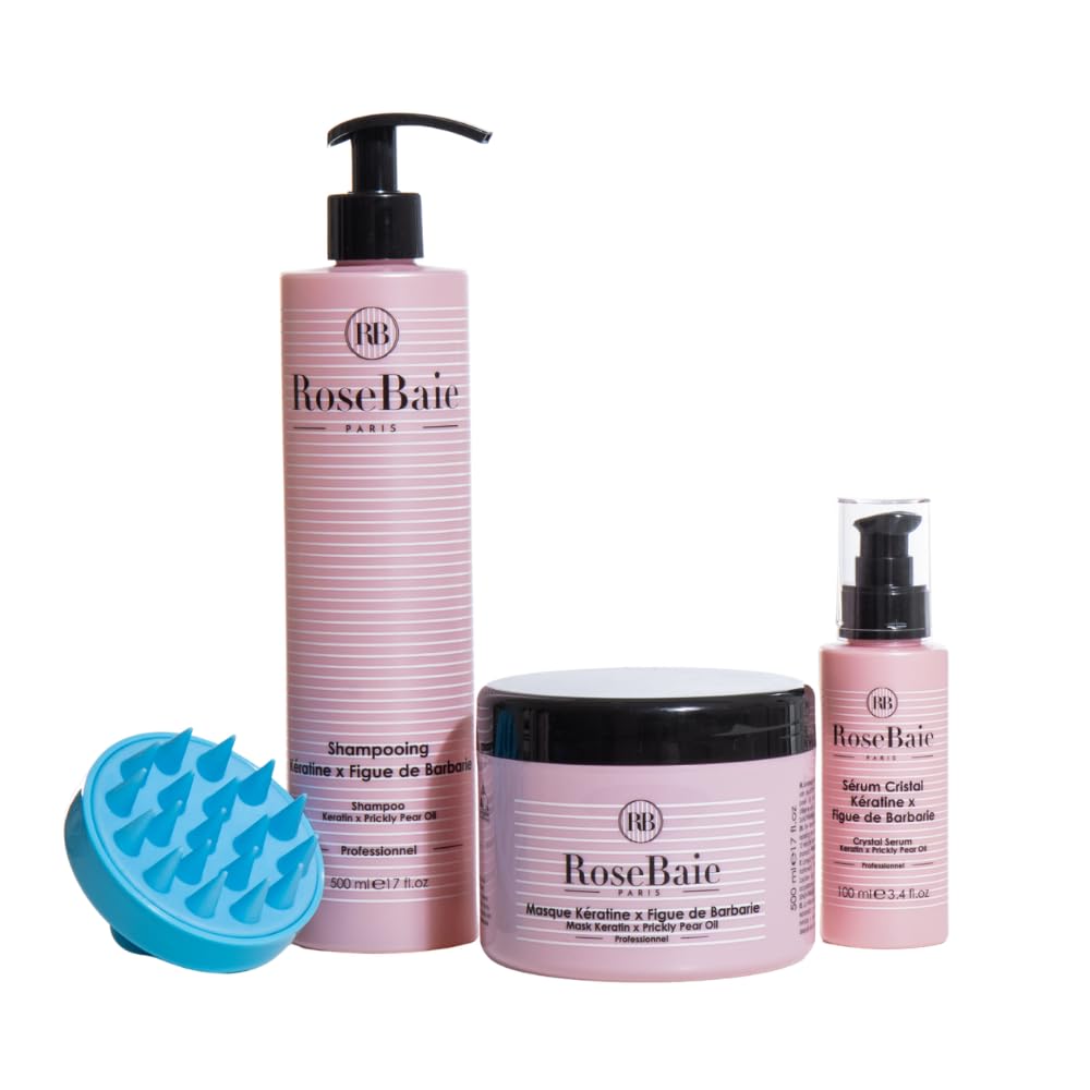 ROSE BAIE RoseBaie Ma Hair Routine - Cactus Fig - Shampoo 500ml - Mask 500ml - Serum 100ml + 1 Random Colour Hair Scrunchie
