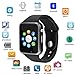 Bluetooth Smart Watch Fitness Tracker, Qidoou Sport Watch Touch Screen Camera Pedometer Sleep Monitor Call/Message Reminder Music Player Anti-Lost Compatible Android and iOS (Black)