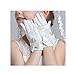 Deceny CB Short Flower Girls Gloves for Wedding Satin Gloves for Girls Princess Gloves (White)