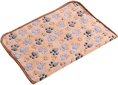 Paao Puppy Thick Blanket Pet Cushion Small Dog Cat Bed Soft Warm Sleep Mat Paw Print Cushion S