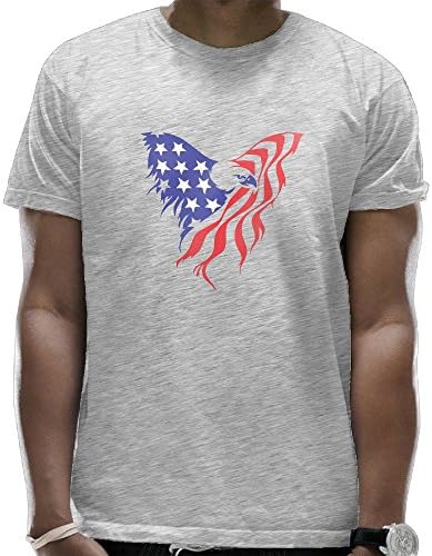 XTMZ Men's American Eagl Flag Round Neck T-Shirts Cozy Unique Cotton Summer Short Tops
