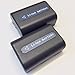 Two Ipax Battery Wall Charger and Car Plug Charging Kit Compatible with for Sony Alpha 100 DSLR-A100 α100 NP-FM55H NPFM55H