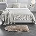 OJIA Faux Sheepskin Fur Rug Soft Fluffy Carpets Chair Couch Cover Seat Area Rugs for Bedroom Sofa Floor Living Room (2 x 3ft, Light Coffee)