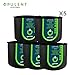 OPULENT SYSTEMS 5-Pack 10 Gallon Heavy Duty Aeration Fabric Grow Bags Thickened Nonwoven Fabric Containers for Potato/Plant Pots with Handles (Black)