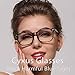Cyxus Leopard Blue Light Glasses for Woman Reduce Eye Strain UV Protection for Computer Screen 8082T03