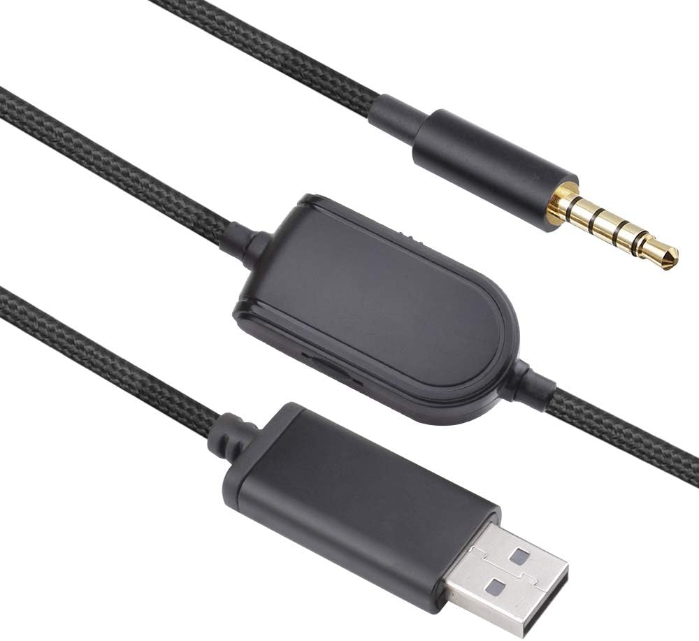 0 A10 Cable Cord Replacement 3 5mm To Usb Gaming Headsets Cord A10 Headset Cable Inline Mute Volume Control For Astro A10 0 A30 A50 Compatible With Xbox One Play Station 4 Ps4 Logitech G933 Pc
