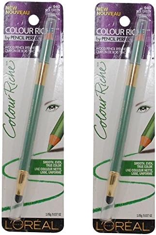 L'Oreal Colour Riche Wood - Sea Green 940 , Pencil Eyeliner (Pack of 2)