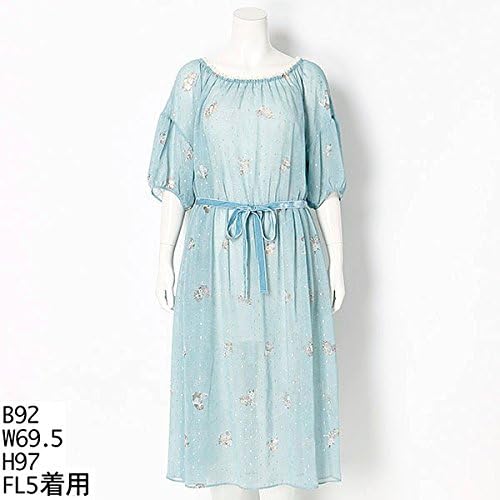 Amazon Co Jp フランシュリッペ 大きいサイズ Franche Lippee 大きいサイズ ホロスコープたっぷりワンピース 53サックス Fl5 服 ファッション小物