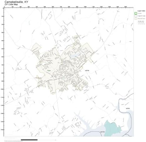 Campbellsville Ky Zip Code Map Amazon.com: Working Maps Zip Code Wall Map of Campbellsville, KY 