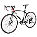 Eurobike Road Bike EURXC550 21 Speed 49 cm Frame 700C Wheels Road Bicycle Dual Disc Brake Bicycle Black-White 30thumb 2