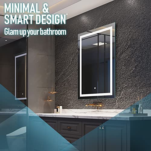MAVISEVER LED Bathroom Mirror 24"x 36" for Wall, Vanity Lighted Mirror