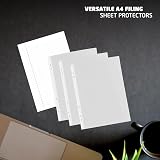 1ABOVE 30 Micron A4 Glass Clear Plastic Wallets 100 Pack 2-Hole Punched view 2