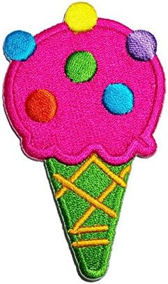 Ice Cream on Patch Embroidered Sewing for T-shirt, Hat, Jean ,Jacket, Backpacks, Clothing Ships and sold from Naree2016. only. Made in Thailand, Buy good quality item