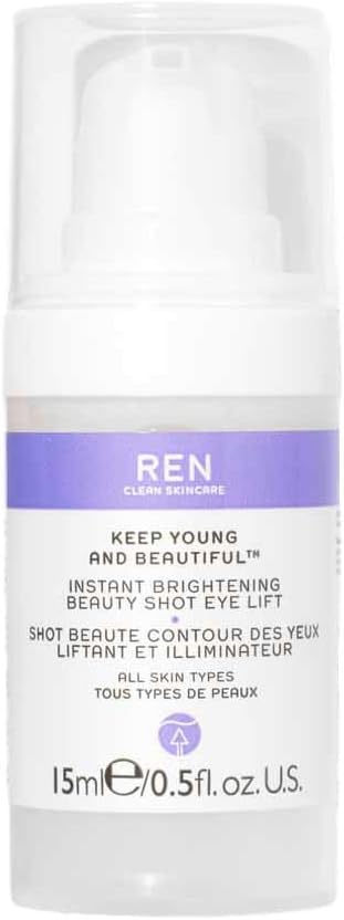 REN - Keep Young and Beautiful Instant Brightening Beauty Shot Eye Lift 15 ml, Cranberry, 15 ml (Pack of 1)