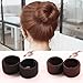 MLMSY Women Hair Styling Disk Beautiful Donut Bun Maker Former Foam French Twist Hairstyle Clip DIY Tool Doughnuts Hair Bun Make (Brown and Black)