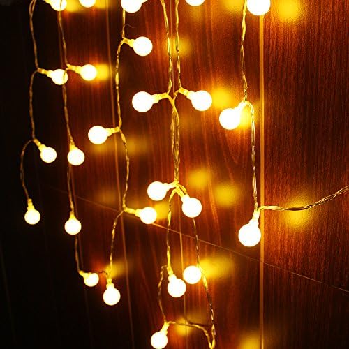 MEGAVISION Waterproof LED Fairy lights Warm White Globe String Lights with US Plug for Wedding Christmas Birthday Party Decorations (100 LED)