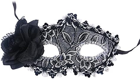 YiYi Operation Black Eye Masquerade Party Half Face Mask Venitian Mardi Gras Flower