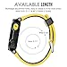 ZSZCXD Soft Silicone Replacement Watch Band for Garmin Forerunner 235/220/230/620/630/735 Smart Watch (01 Yellow & Black)