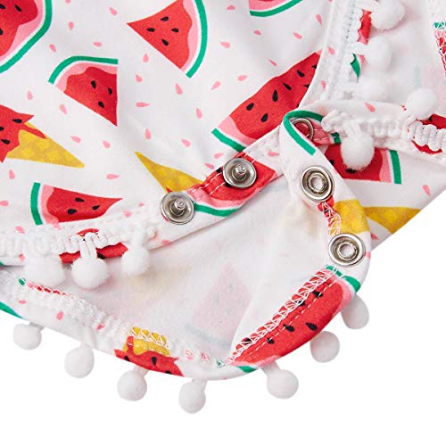 Kids4ever Baby Girl Watermelon Print Bodysuit Toddler Infant Romper Long Sleeve Playsuit Jumpsuits