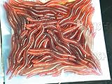 80pcs Earthworm Red Worms Soft Fishing Lure Baits