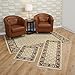 Achim Home Furnishings Capri 3-Piece Rug Set, Golden Lattice