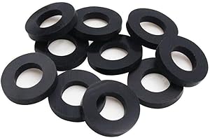 Silicone Rubber Gasket 0.3 Cm Thickness 10Pcs Black for Sodastream Nozzle Repair Adapter Kit Replacement Seals