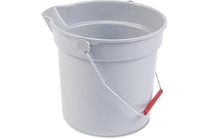 Rubbermaid Commercial Products BRUTE 10-Quart Round Bucket, Grey