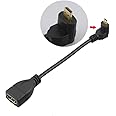Seadream Angled Micro HDMI to HDMI Adapter Cable 6" 15CM 90 Degree Micro HDMI Down-Toward Male to HDMI Female Cable Adapter Connector (Down-Toward)