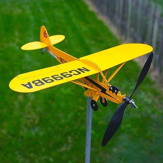 Weathervanes - 2023 New Handmade Aircraft Vane - Metal Aircraft Vane, Handmade Aircraft Vane Windmill, Outdoor Weather Vane Decoration Gift for Flight Enthusiasts (20 X 18 CM)
