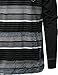 SBW Men's Stripe Raglan Pullover Hoodie with Kangaroo Pocket