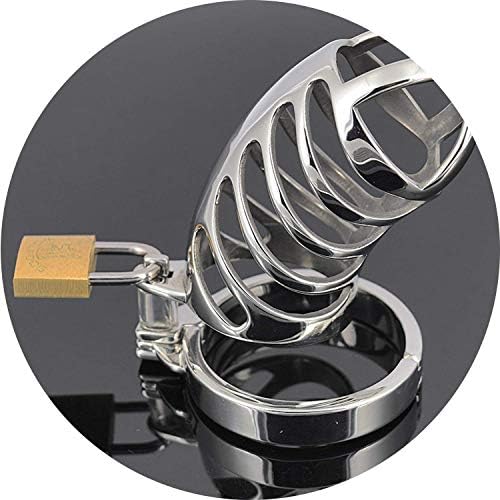 Ring Men Stainless Steel Male Chastity Device Cage Virginity Lock Male Ring Male Lock Public Game Ring 948 T shirt,51mm