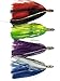 EAT MY TACKLE Combo Ilander Style Saltwater Fishing Lures 4 Pack Blue and White, Green and Yellow, Red and Black, and Purple and Black