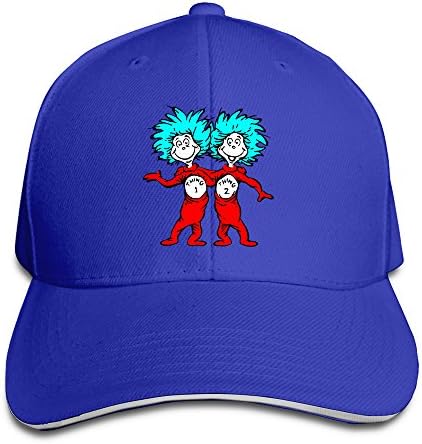 Cinocu Thing 1 and Thing 2 Snapback Hats