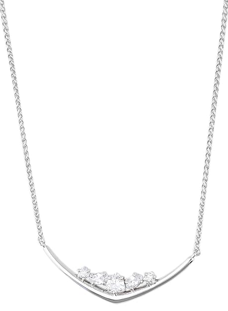 Joop! Damen-Kette mit Anhänger rhodiniert Zirkonia weiß 48 cm-JPNL00004A420