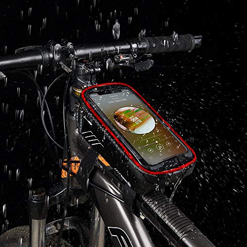 image for COPOZZ Sport Bicycle Bike Handlebar Bag, Waterproof Bike Front Frame T