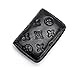 Women RFID Blocking Credit Card Holder Wallet Men Leather Multi Zipper Purse (black)