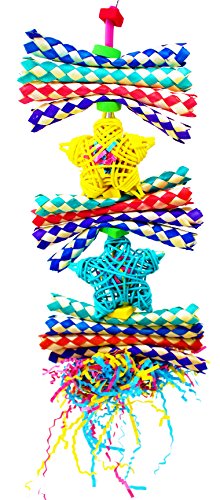 Bonka Bird Toys 1586 Duo Foraging Star Shred Bird Toy parrot cage toys cockatiel african grey