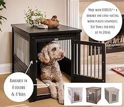 New Age Pet ecoFLEX Pet Crate/End Table, Large, Grey